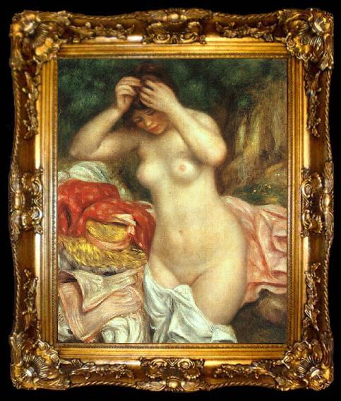 framed  Pierre Renoir Bather Arranging her Hair, ta009-2